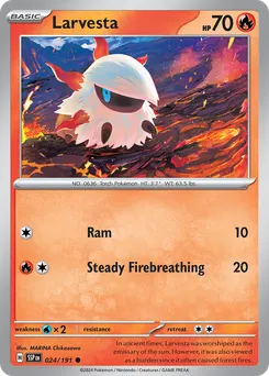 Larvesta #24, Reverse Holo