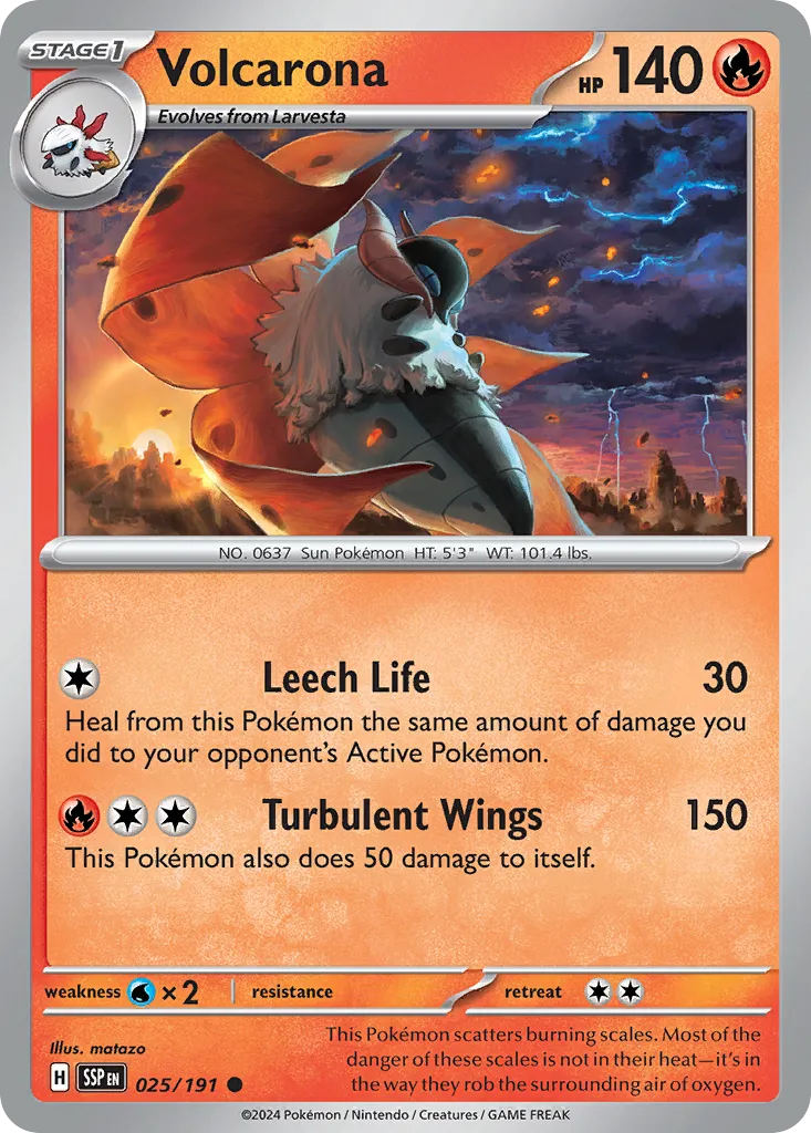 Volcarona #25, Surging Sparks