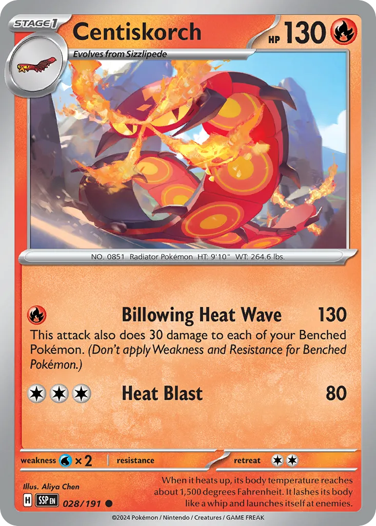 Centiskorch #28, Surging Sparks