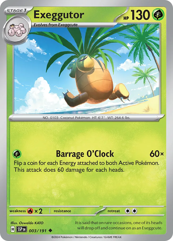 Exeggutor #3, Surging Sparks Reverse Holo