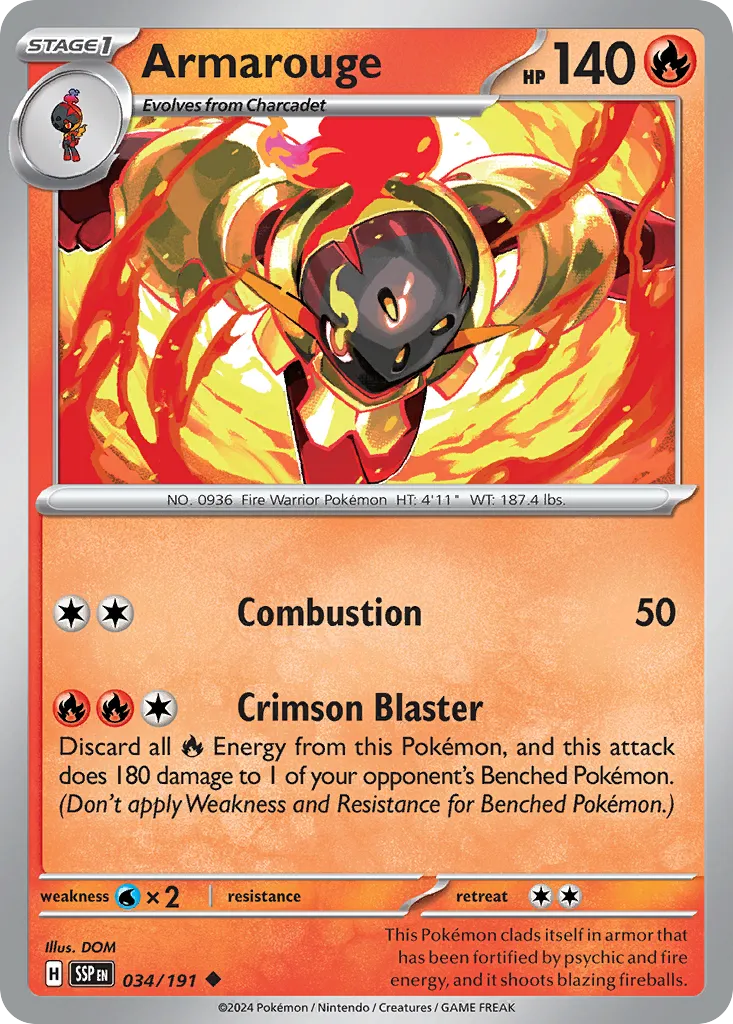 Armarouge #34, Surging Sparks Reverse Holo
