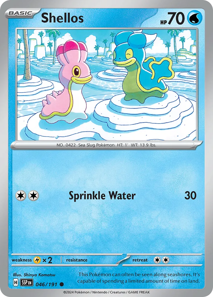 Shellos #46, Surging Sparks Reverse Holo