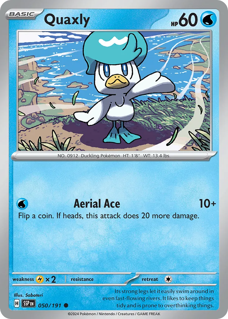 Quaxly #50, Surging Sparks Reverse Holo