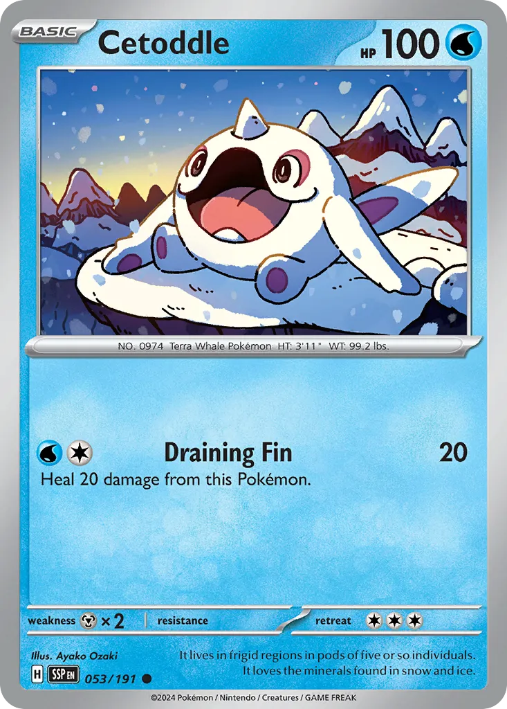 Cetoddle #53, Surging Sparks Reverse Holo