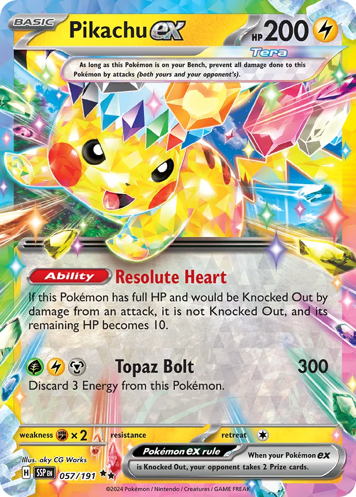 Pikachu ex #57, Surging Sparks