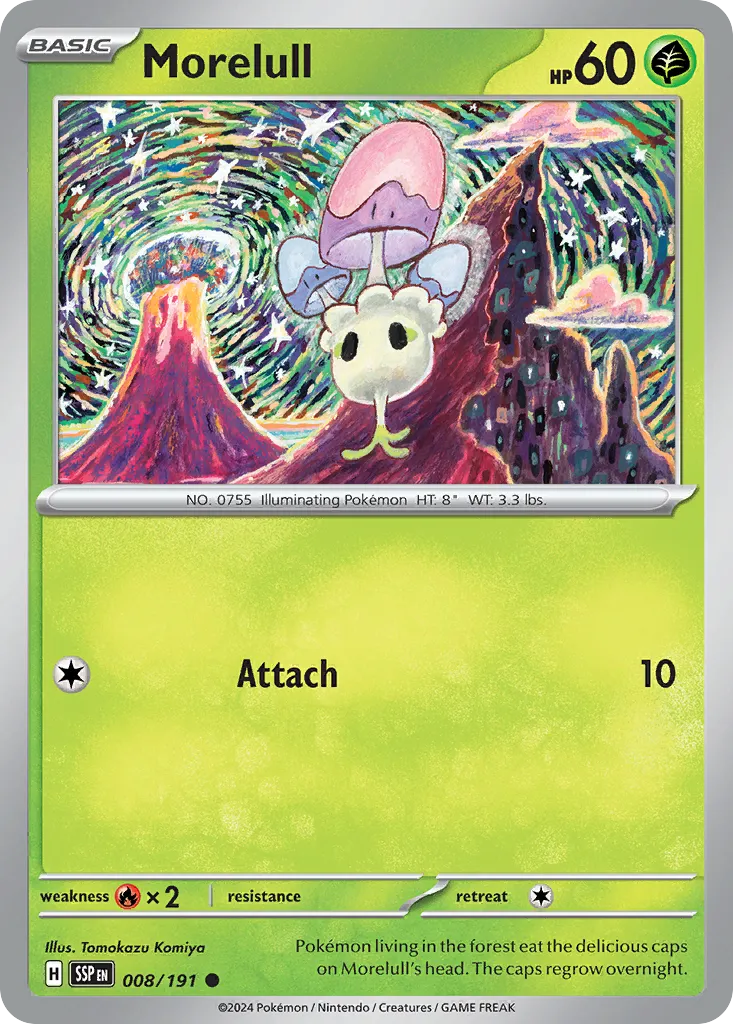Morelull #8, Surging Sparks Reverse Holo