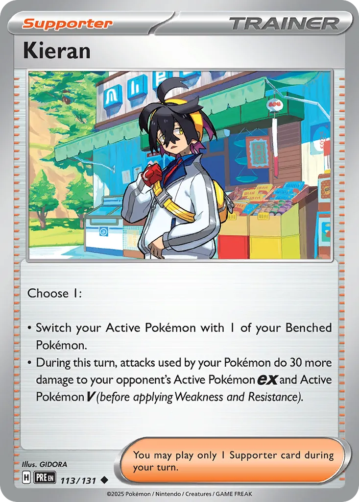 Kieran #113, Prismatic Evolutions Poke Ball Reverse Holo