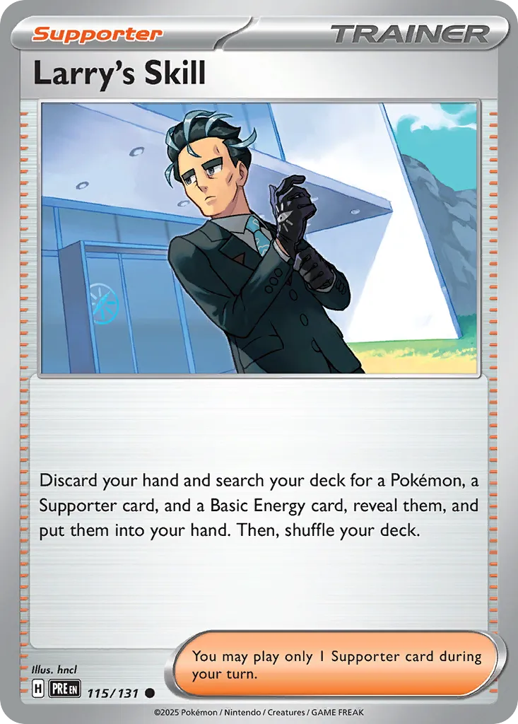 Larry's Skill #115, Prismatic Evolutions Poke Ball Reverse Holo