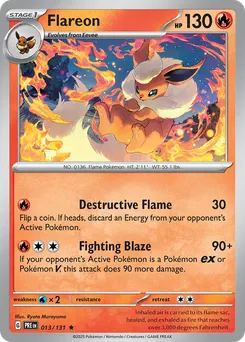 Flareon #13, Master Ball Reverse Holo