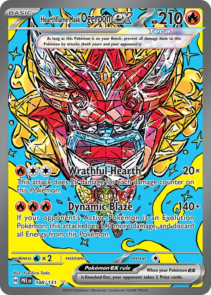 Hearthflame Mask Ogerpon ex #148, Prismatic Evolutions