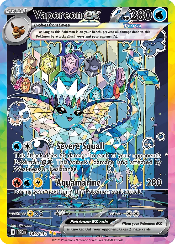 Vaporeon ex #149, Prismatic Evolutions