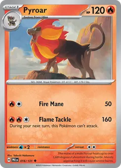 Pyroar #16, Master Ball Reverse Holo