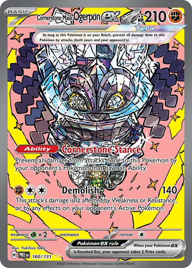 Cornerstone Mask Ogerpon ex #160, Prismatic Evolutions