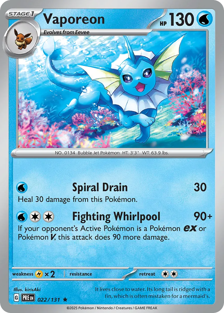 Vaporeon #22, Prismatic Evolutions