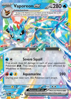 Vaporeon ex #23, Standard