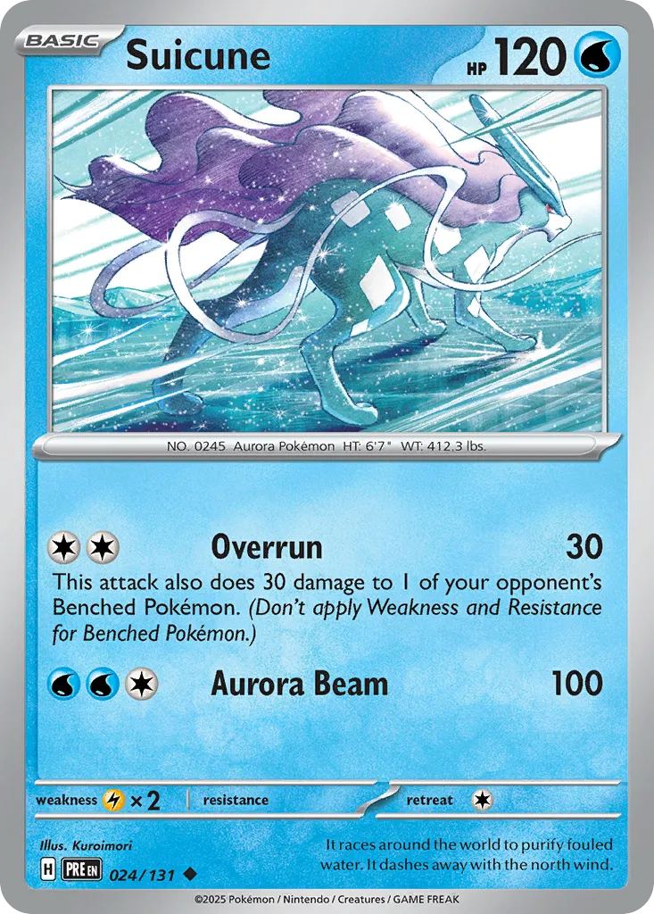 Suicune #24, Prismatic Evolutions Master Ball Reverse Holo