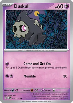 Duskull #35, Master Ball Reverse Holo