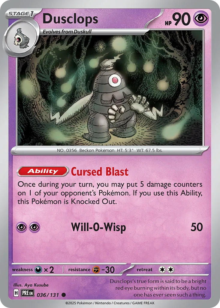 Dusclops #36, Prismatic Evolutions
