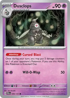 Dusclops #36, Master Ball Reverse Holo