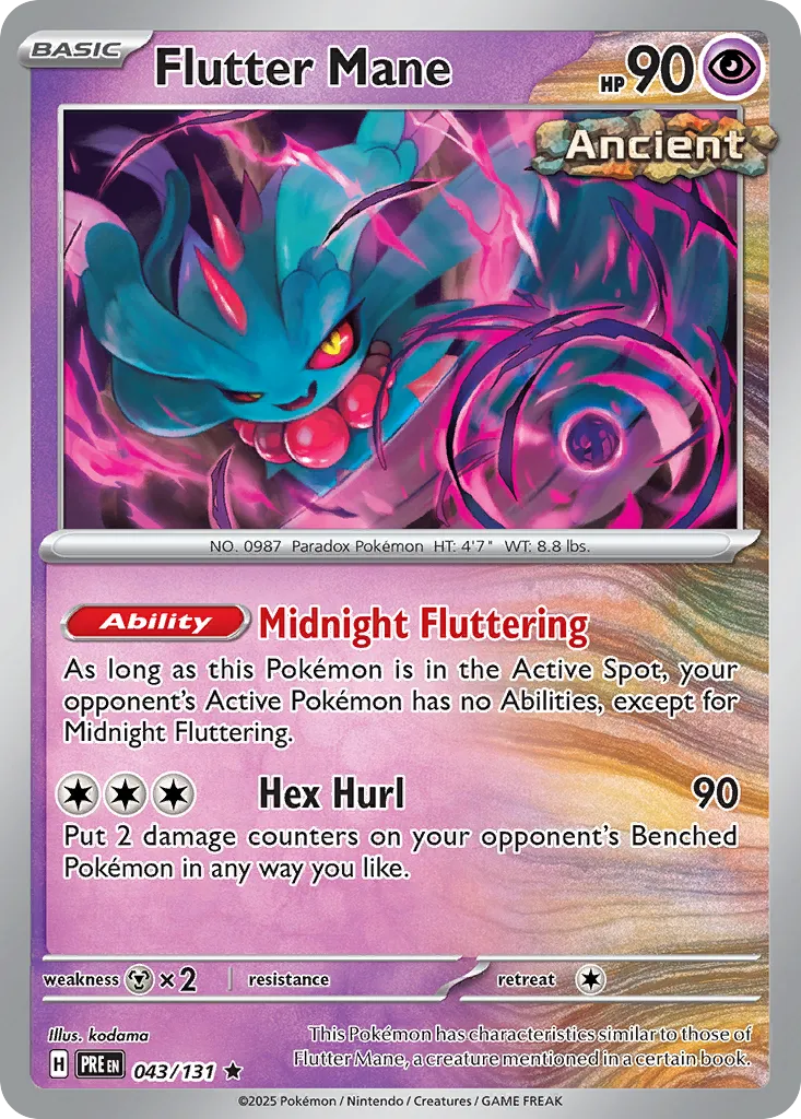 Flutter Mane #43, Prismatic Evolutions Master Ball Reverse Holo