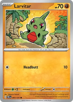 Larvitar #47, Master Ball Reverse Holo