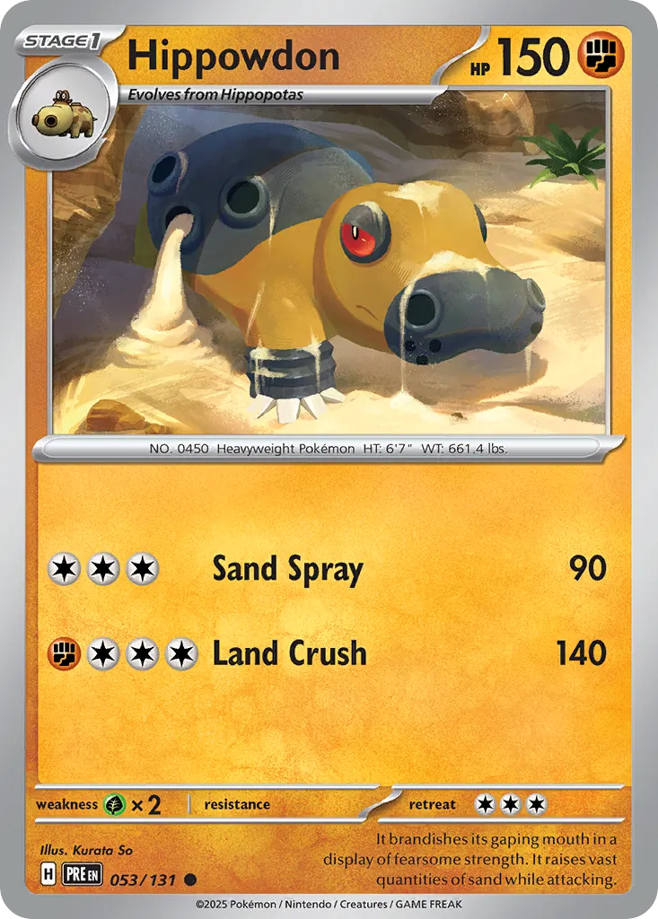 Hippowdon #53, Prismatic Evolutions Poke Ball Reverse Holo