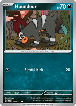 Houndour #62, Master Ball Reverse Holo