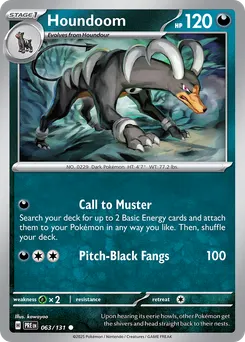 Houndoom #63, Master Ball Reverse Holo