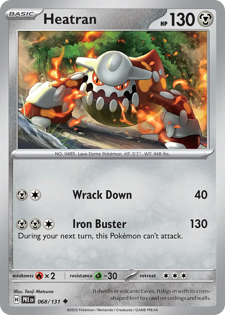 Heatran #68, Prismatic Evolutions Master Ball Reverse Holo