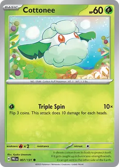 Cottonee #7, Master Ball Reverse Holo