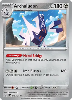 Archaludon #70, Master Ball Reverse Holo