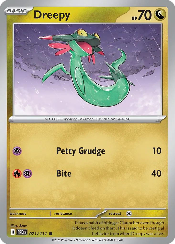 Dreepy #71, Prismatic Evolutions Reverse Holo