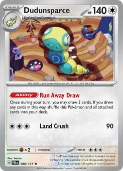 Dudunsparce #80, Master Ball Reverse Holo