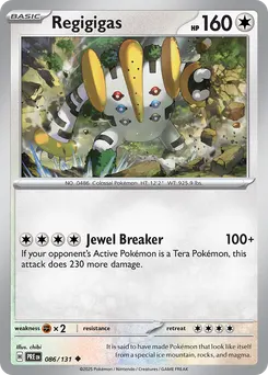Regigigas #86, Master Ball Reverse Holo