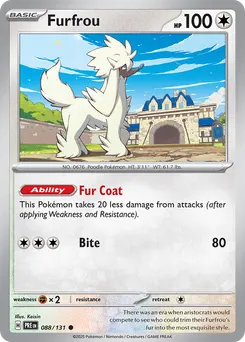 Furfrou #88, Master Ball Reverse Holo