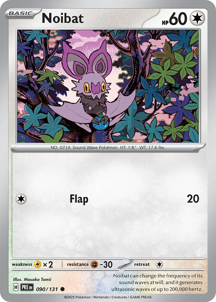 Noibat #90, Prismatic Evolutions Master Ball Reverse Holo