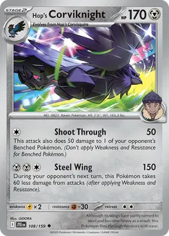Hop's Corviknight #108, Reverse Holo