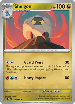 Shelgon #113, Reverse Holo