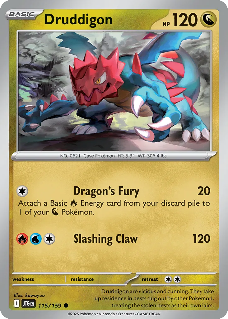 Druddigon #115, Journey Together Reverse Holo