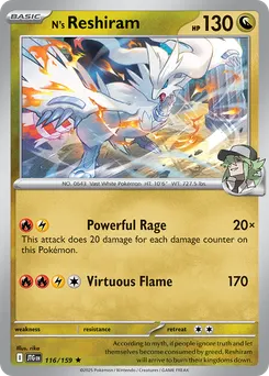 N's Reshiram #116, Inverted Back