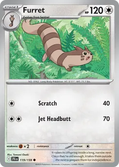 Furret #119, Reverse Holo