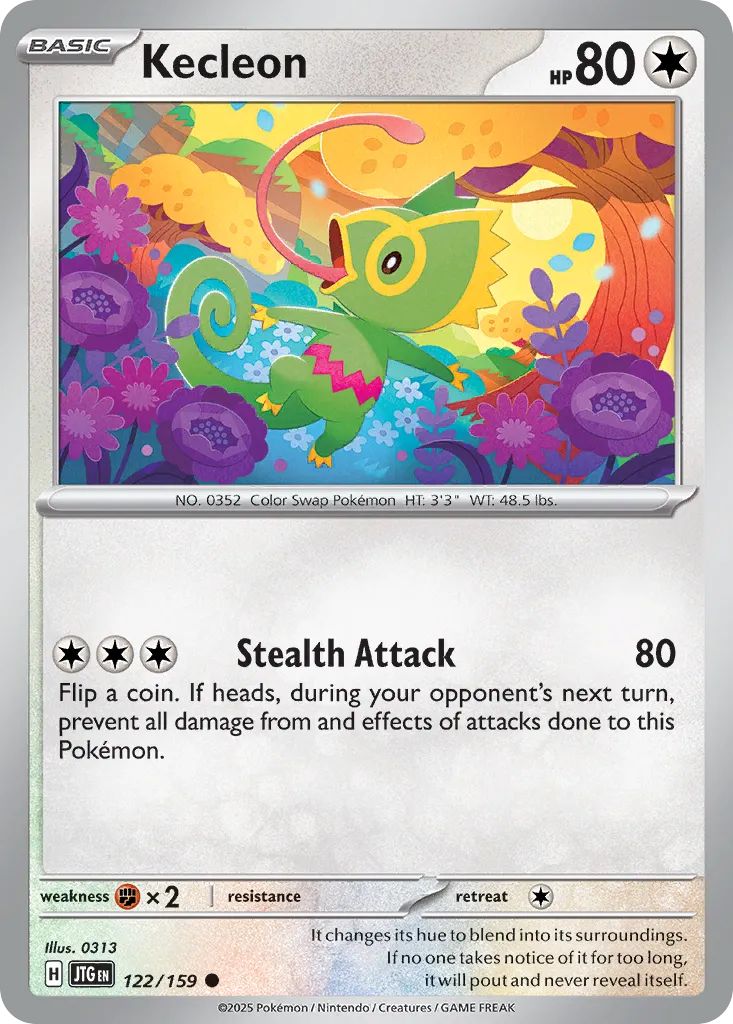 Kecleon #122, Journey Together Reverse Holo