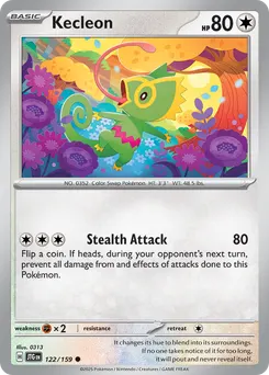 Kecleon #122, Reverse Holo