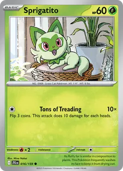 Sprigatito #16, Reverse Holo