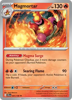Magmortar #21, Reverse Holo