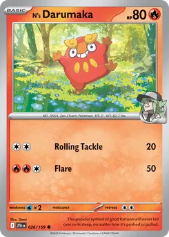 N's Darumaka #26, Reverse Holo