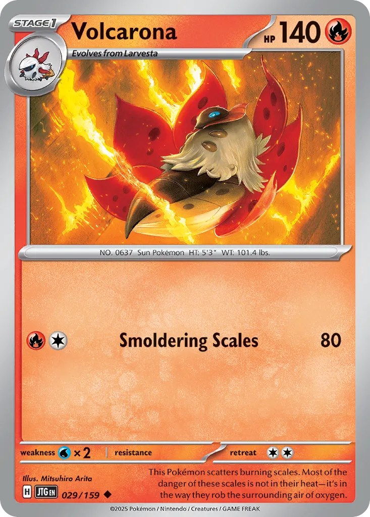 Volcarona #29, Journey Together Reverse Holo