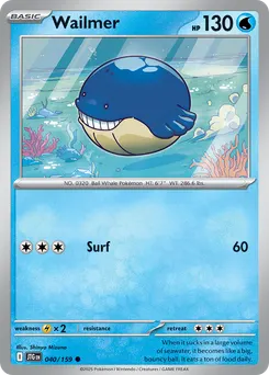 Wailmer #40, Reverse Holo