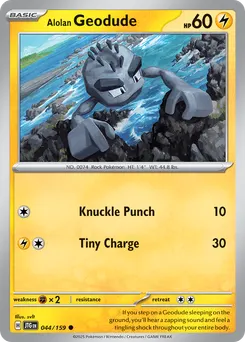 Alolan Geodude #44, Reverse Holo