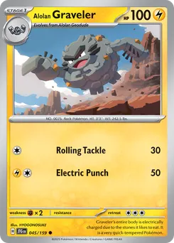 Alolan Graveler #45, Reverse Holo